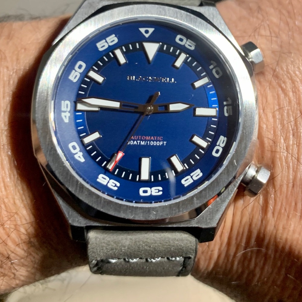 Blackwell Automatic Van Alen Watch Blue Dial SS - Picture 12 of 12